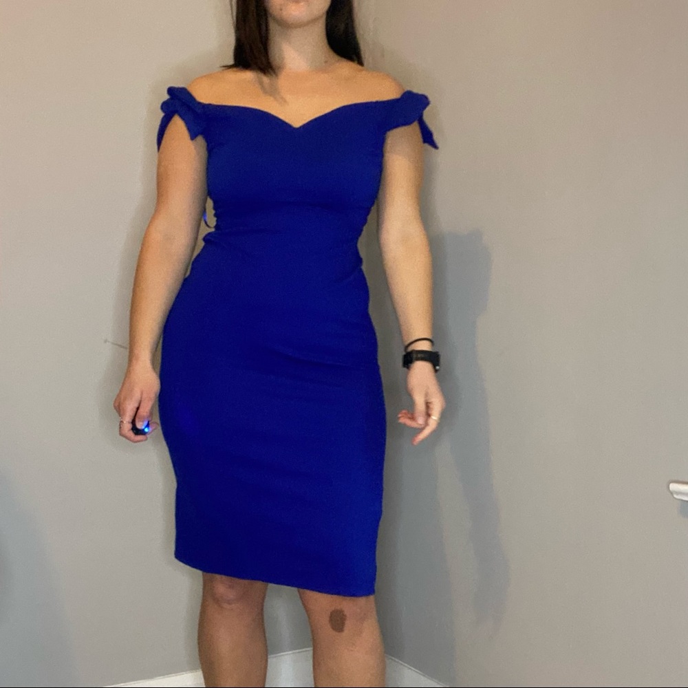 Superdown x Revolve Shae Off The Shoulder Cocktail Midi Dress Size Medium - Picture 2 of 15